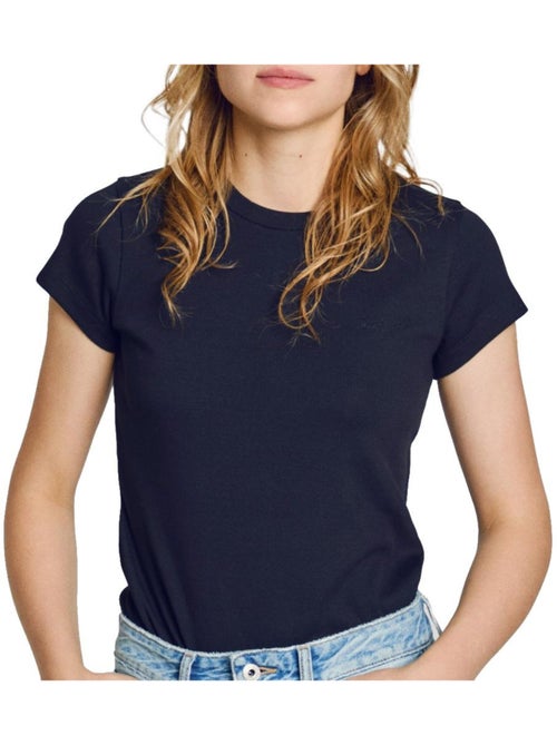 Pepe jeans dames t-shirt marineblauw pl506037 - Kiabi