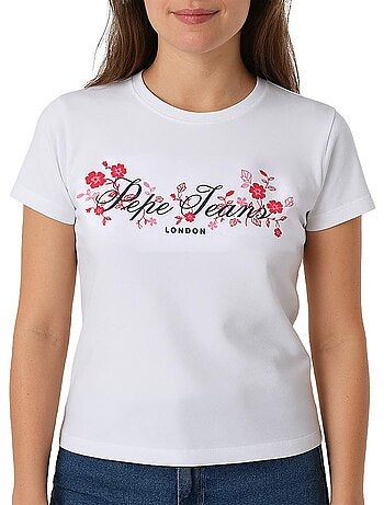 Pepe jeans dames t-shirt wit - pjl l nd t