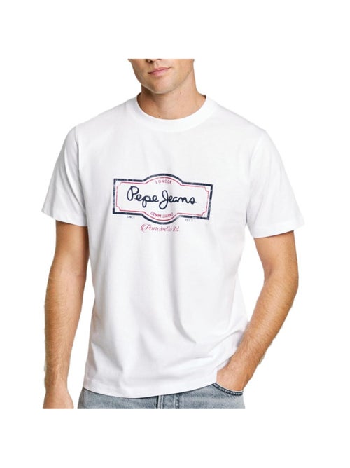 Pepe Jeans Daxton T-shirt Wit voor Heren - Kiabi Pepe Jeans Daxton T-shirt Wit voor Heren - Kiabi