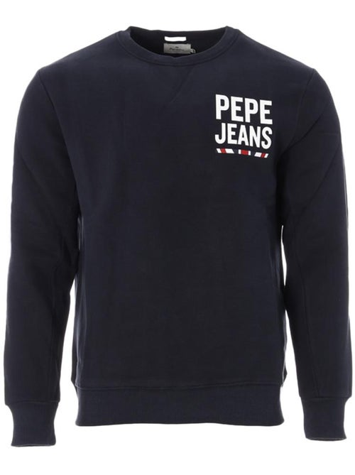 Pepe Jeans Edison Heren Sweatshirt Marineblauw - Kiabi Pepe Jeans Edison Heren Sweatshirt Marineblauw - Kiabi