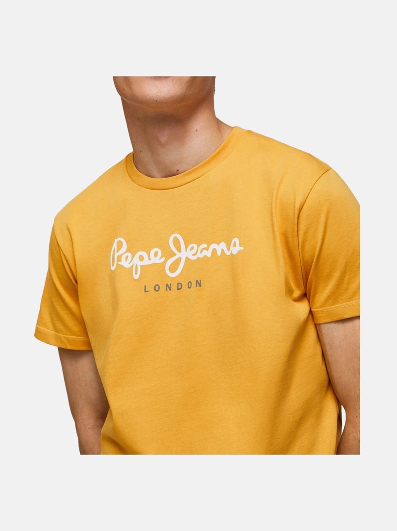 Pepe Jeans Eggo N Oranje T-shirt voor Heren Geel - Kiabi