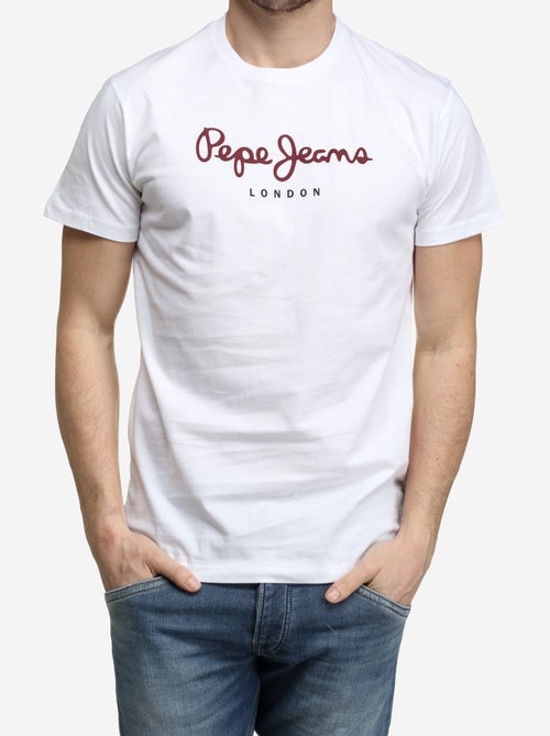 Pepe Jeans Eggo N Wit T-shirt voor Heren - Kiabi Pepe Jeans Eggo N Wit T-shirt voor Heren - Kiabi