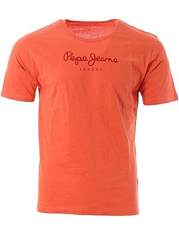 Pepe jeans eggo t-shirt oranje voor heren