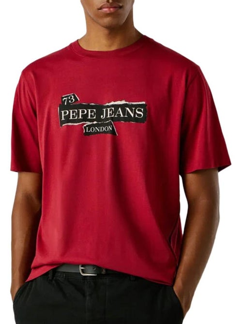 Pepe Jeans Griffin Rood T-shirt voor Heren - Kiabi Pepe Jeans Griffin Rood T-shirt voor Heren - Kiabi