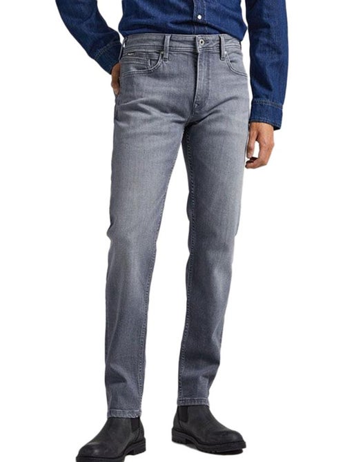 Pepe Jeans Heren Regular Fit Jeans Grijs PM206323UG44 - Kiabi Pepe Jeans Heren Regular Fit Jeans Grijs PM206323UG44 - Kiabi