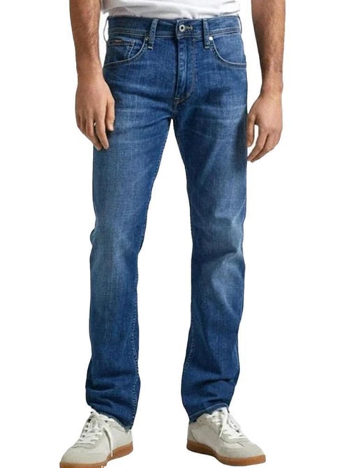 Pepe Jeans Heren Straight Fit Jeans - Blauw - Kiabi Pepe Jeans Heren Straight Fit Jeans - Blauw - Kiabi
