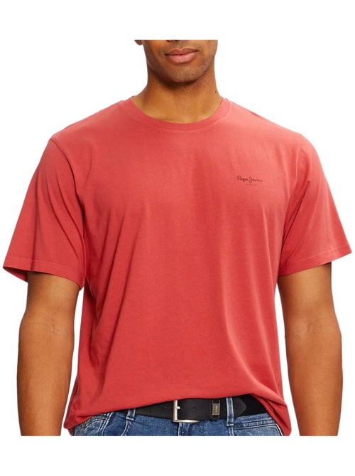 Pepe Jeans Jacko Heren T-shirt Rood PM508664 - Kiabi Pepe Jeans Jacko Heren T-shirt Rood PM508664 - Kiabi