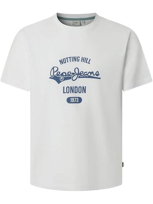 Pepe jeans jimmy t-shirt voor heren - wit/marineblauw - Kiabi Pepe jeans jimmy t-shirt voor heren - wit/marineblauw - Kiabi