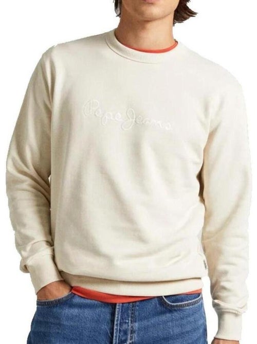 Pepe Jeans Joe Crew Beige Heren Sweatshirt - Kiabi Pepe Jeans Joe Crew Beige Heren Sweatshirt - Kiabi