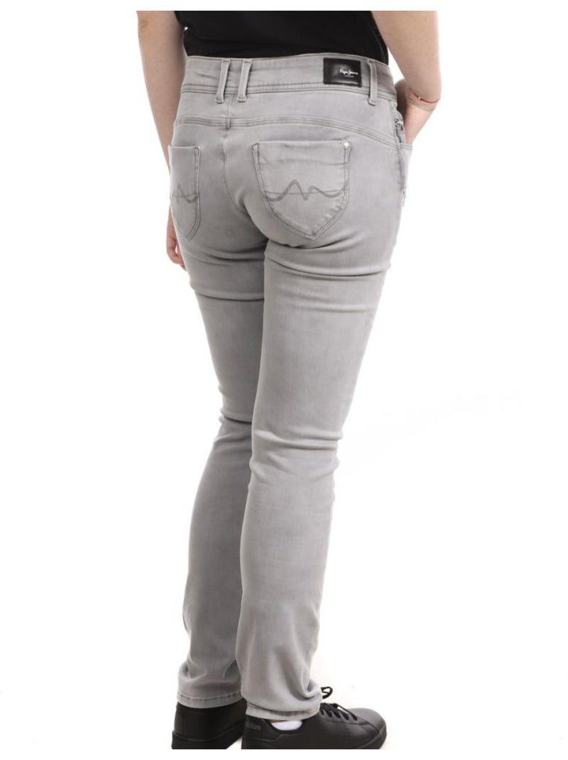 Pepe Jeans Katha Slim Fit Grijze Damesjeans PL202236 Zilvergrijs - Kiabi