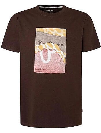 Pepe jeans kenelm t-shirt voor heren - bruin