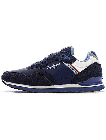 Pepe jeans london berg marineblauwe heren sneakers