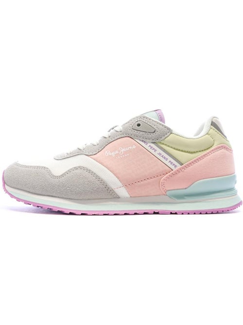 Pepe jeans london dames sneakers grijs/roze/geel - Kiabi Pepe jeans london dames sneakers grijs/roze/geel - Kiabi