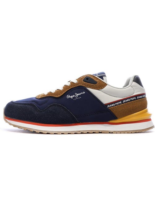 Pepe jeans london heren sneakers marine/camel/geel - Kiabi
