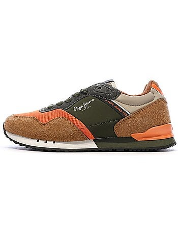 Pepe jeans london jongens sneakers oranje/kaki