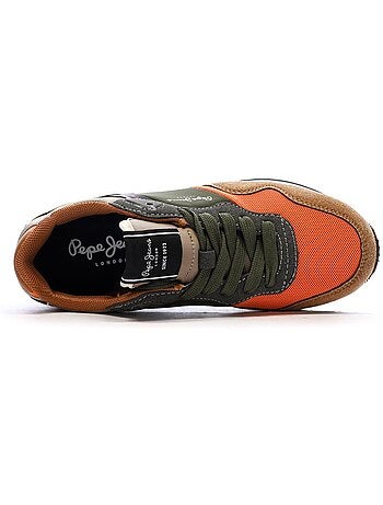 Pepe jeans london jongens sneakers oranje/kaki
