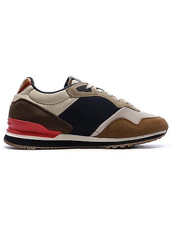 Pepe jeans london life heren bruine sneakers