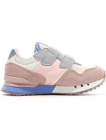 Pepe jeans london meisjes sneakers roze/blauw band