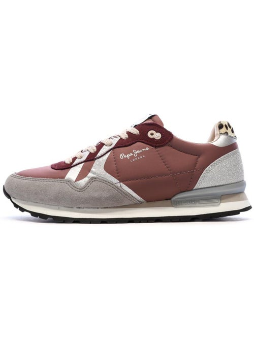 Pepe jeans marlon bordeaux/grijze dames sneakers - Kiabi Pepe jeans marlon bordeaux/grijze dames sneakers - Kiabi