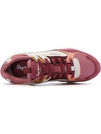 Pepe jeans marlon roze/beige dames sneakers