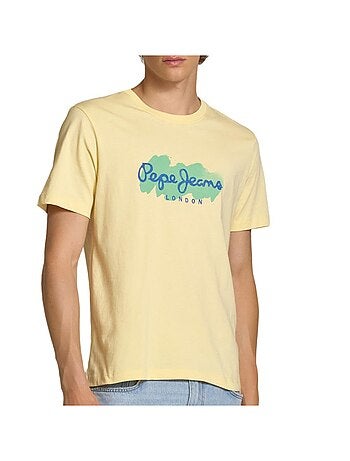 Pepe jeans milton geel t-shirt voor heren