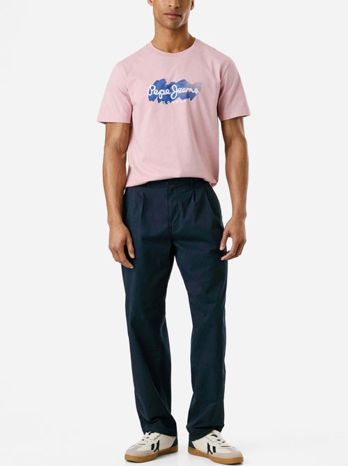 Pepe Jeans Milton T-shirt voor Heren - Roze - Kiabi Pepe Jeans Milton T-shirt voor Heren - Roze - Kiabi