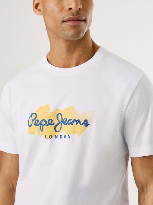 Pepe Jeans Milton Wit T-shirt voor Heren - Kiabi Pepe Jeans Milton Wit T-shirt voor Heren - Kiabi