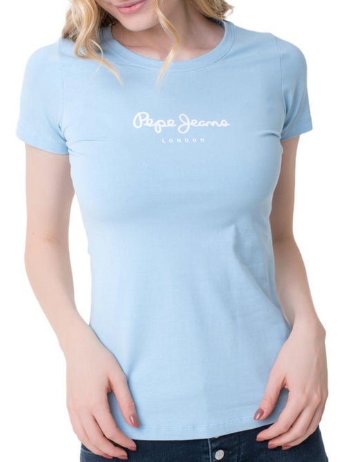 Pepe jeans new virginia blauw t-shirt voor dames - Kiabi Pepe jeans new virginia blauw t-shirt voor dames - Kiabi