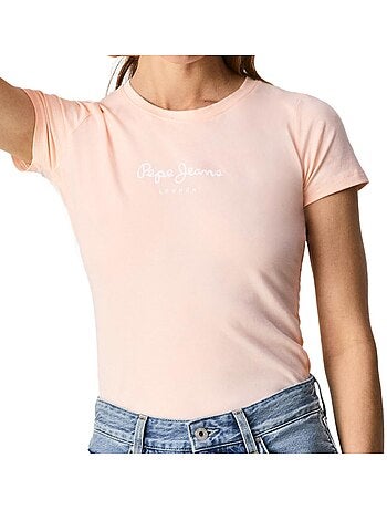 Pepe jeans new virginia t-shirt voor dames - roze
