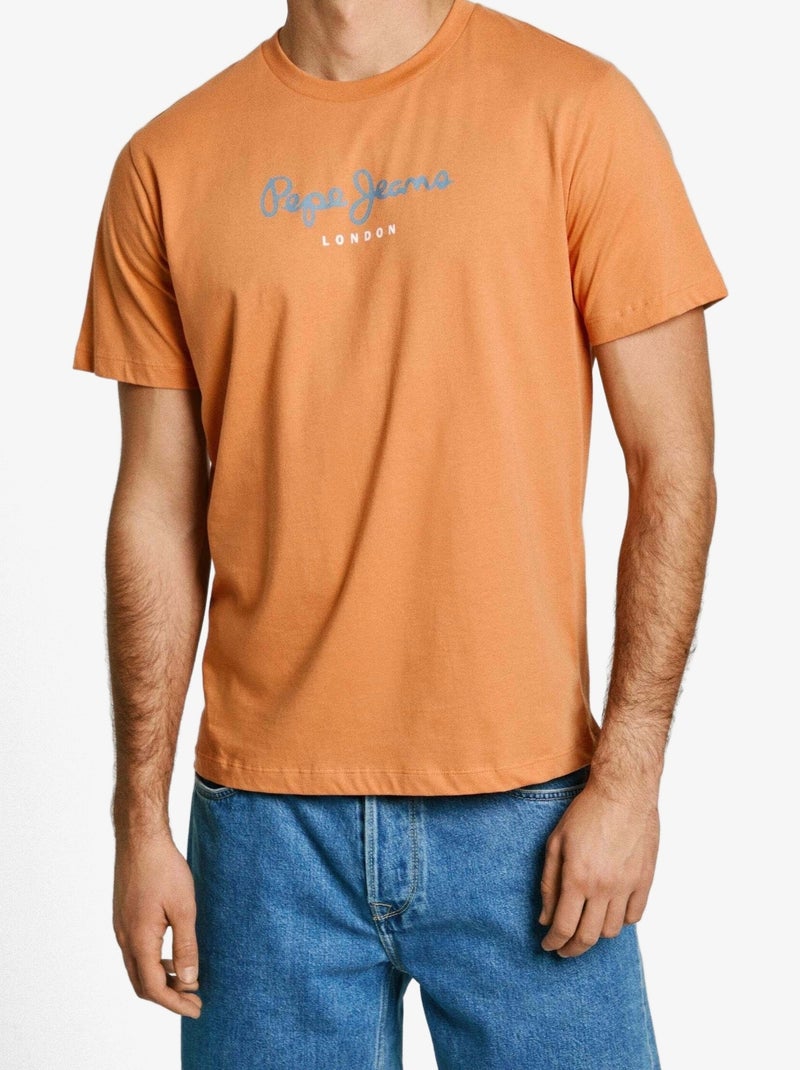 Pepe Jeans Oranje T-shirt voor Heren - Stijlvol & Comfortabel Oranje - Kiabi