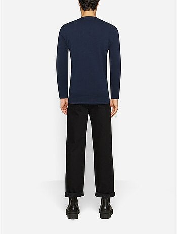 Pepe jeans original basic 2 t-shirt met lange mouwen voor heren, zwart
