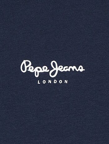 Pepe jeans original basic 2 t-shirt met lange mouwen voor heren, zwart