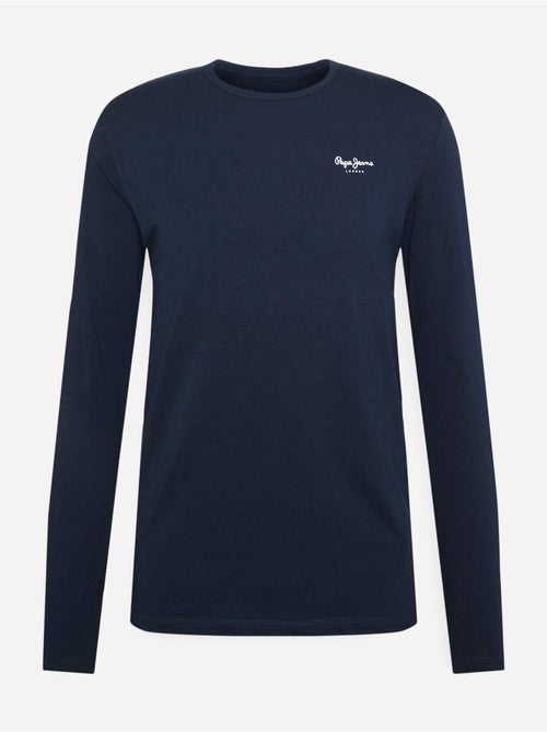 Pepe Jeans Original Basic 2 Heren T-shirt met Lange Mouwen Marineblauw - Kiabi