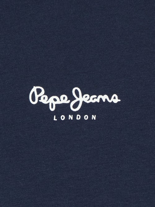 Pepe Jeans Original Basic 2 Heren T-shirt met Lange Mouwen Marineblauw - Kiabi