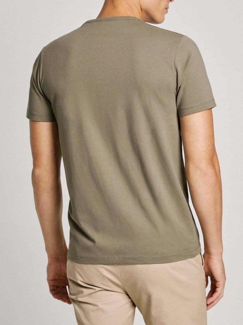 Pepe jeans original basic kaki t-shirt voor heren Kaki - Kiabi