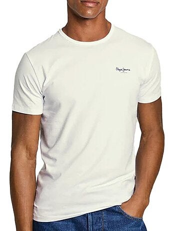 Pepe jeans original basic geel t-shirt voor heren pm508212