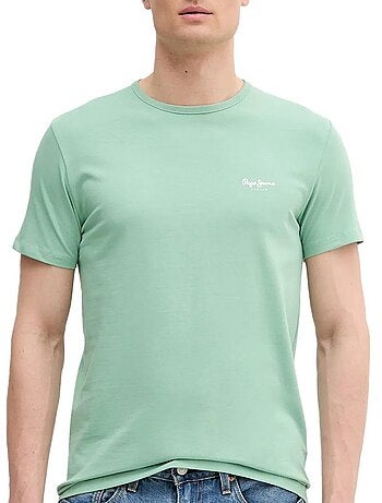 Pepe jeans original basic geel t-shirt voor heren pm508212