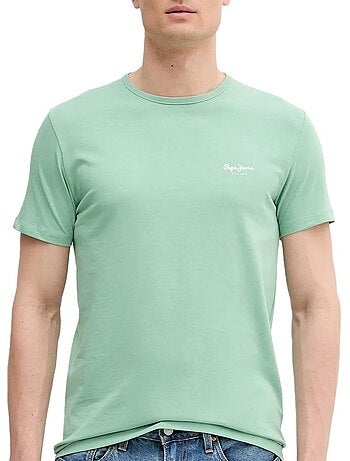 Pepe jeans original basic geel t-shirt voor heren pm508212