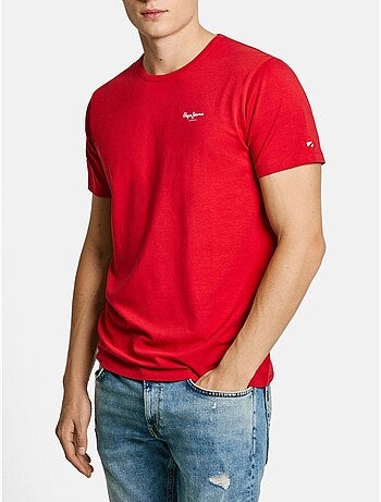 Pepe jeans original basic geel t-shirt voor heren pm508212