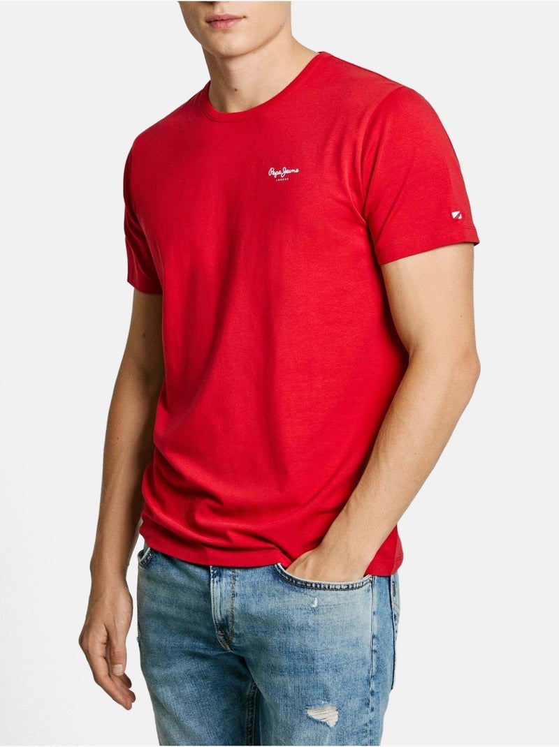 Pepe Jeans Origineel Basic Rood T-shirt voor Heren Rood - Kiabi