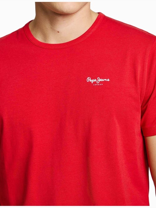 Pepe Jeans Origineel Basic Rood T-shirt voor Heren - Kiabi Pepe Jeans Origineel Basic Rood T-shirt voor Heren - Kiabi