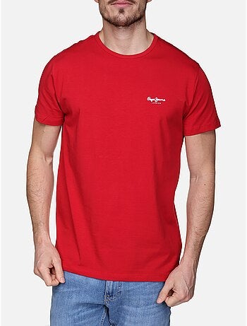 Pepe jeans origineel rood basic t-shirt voor heren