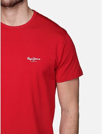 Pepe jeans origineel rood basic t-shirt voor heren