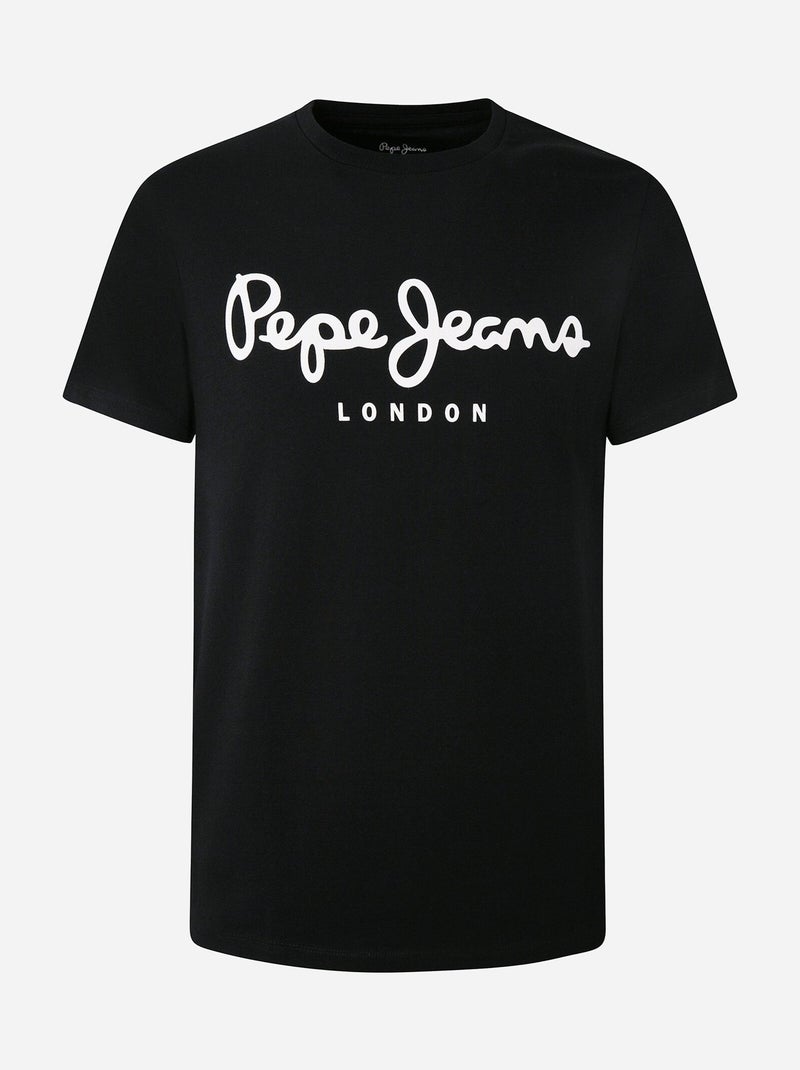 Pepe Jeans Origineel Stretch T-shirt Zwart voor Heren Zwart - Kiabi
