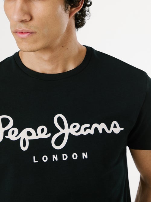 Pepe Jeans Origineel Stretch T-shirt Zwart voor Heren - Kiabi Pepe Jeans Origineel Stretch T-shirt Zwart voor Heren - Kiabi