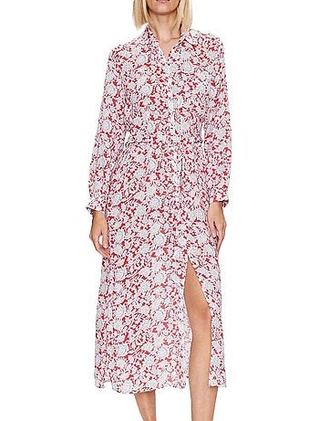Pepe jeans perah damesjurk rood met patroon