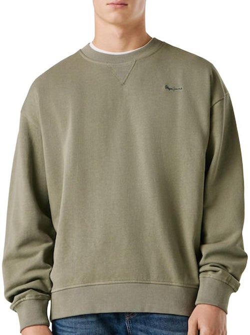 Pepe Jeans PJL Groene Heren Sweatshirt - Kiabi Pepe Jeans PJL Groene Heren Sweatshirt - Kiabi