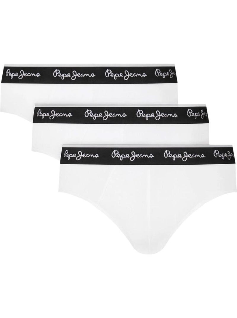Pepe Jeans PMU Heren Slips Zwart/Wit - 3-pack Wit - Kiabi