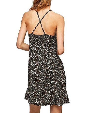 Pepe jeans pospy damesjurk zwart met patroon