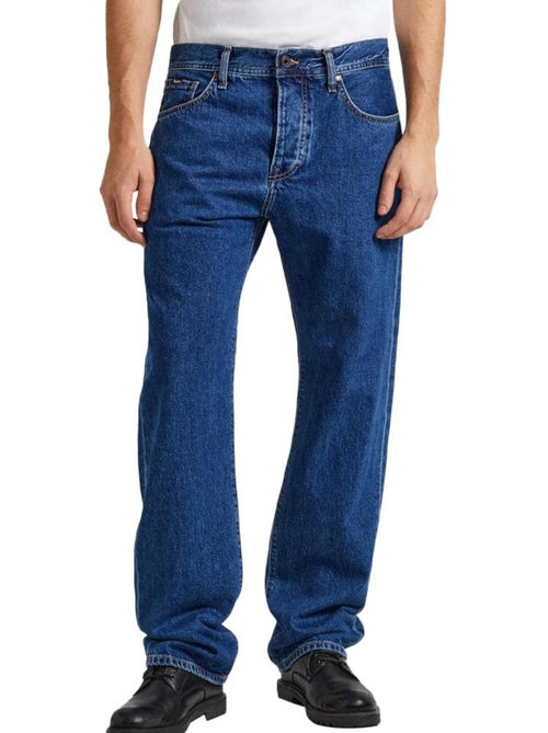 Pepe Jeans Relaxed Straight Fit Heren Jeans Blauw - Kiabi Pepe Jeans Relaxed Straight Fit Heren Jeans Blauw - Kiabi